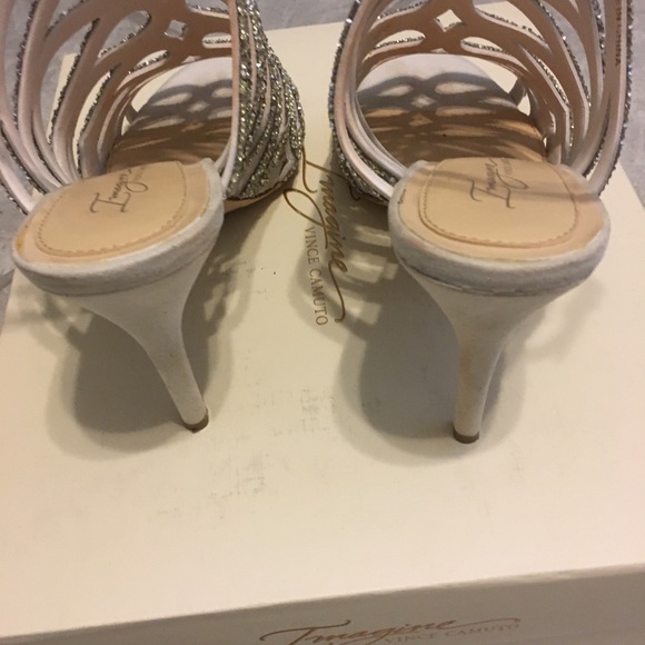 Stunning  crystal heels worn once to a wedding π - Picture 3 of 13